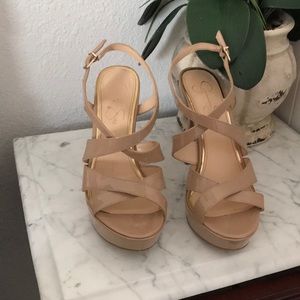 They are a pair of crean heels